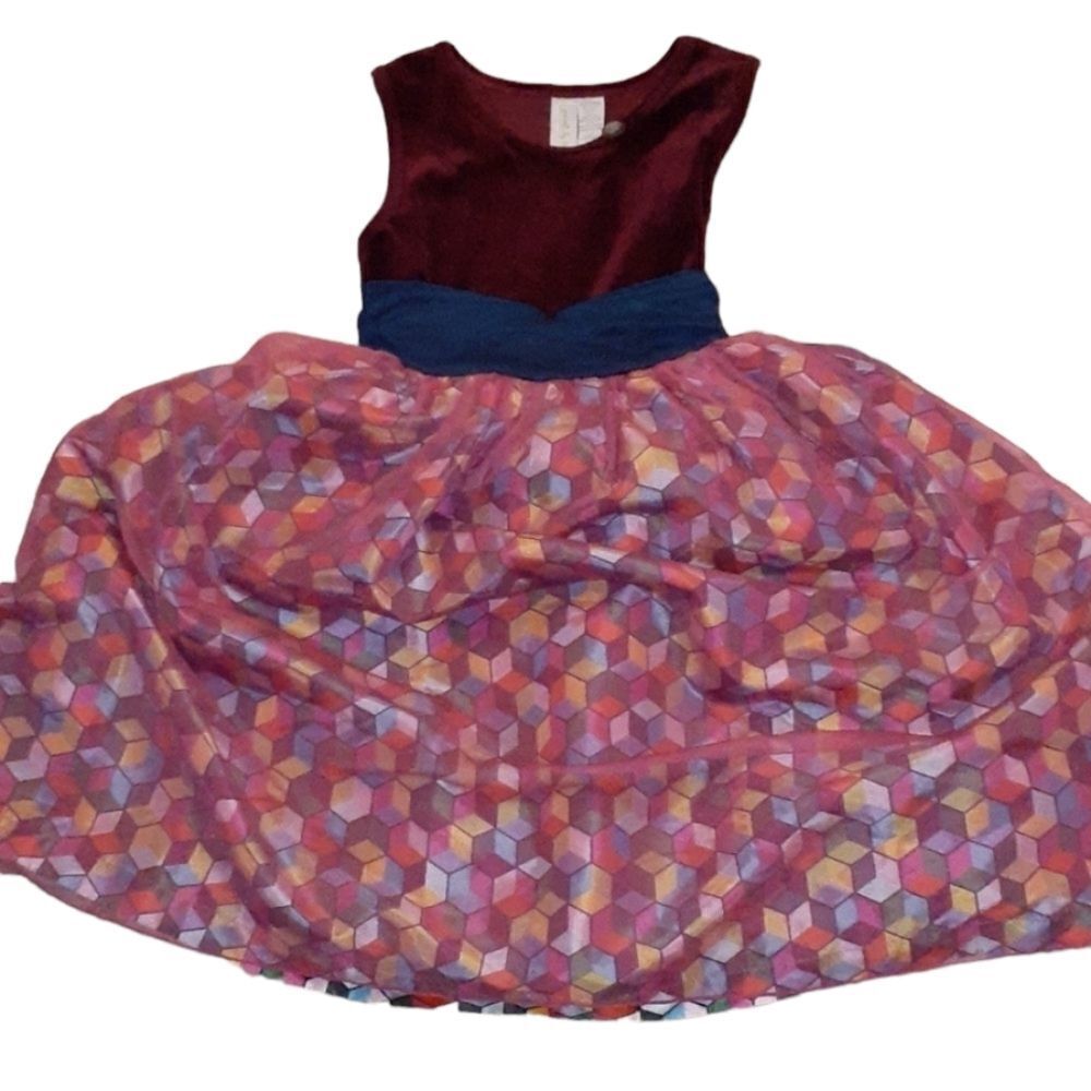 Matilda Jane Paint by numbers maroon velvet dress size 14